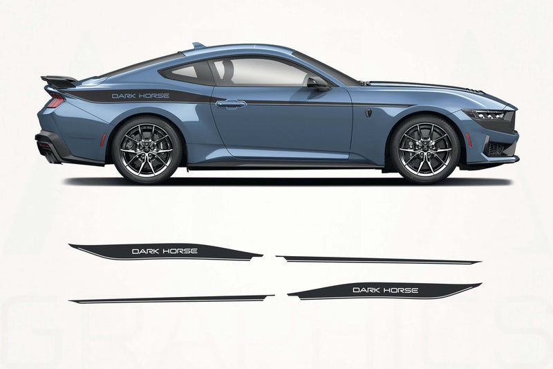 Ford Mustang Dark Horse Side Stripes Decals