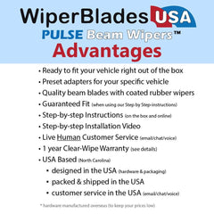 2016 BMW 228i xDrive Wiper Blades w/1yr Wear Warranty (Set of 2) Wipers